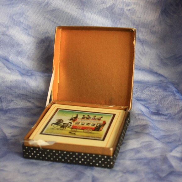 RARE Vintage Guinness FELT BOTTOM Coasters in Original Box - Picture 4 of 6